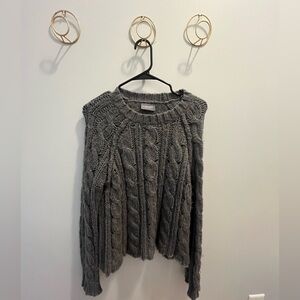 Wooden ships mohair and wool grey chunky sweater